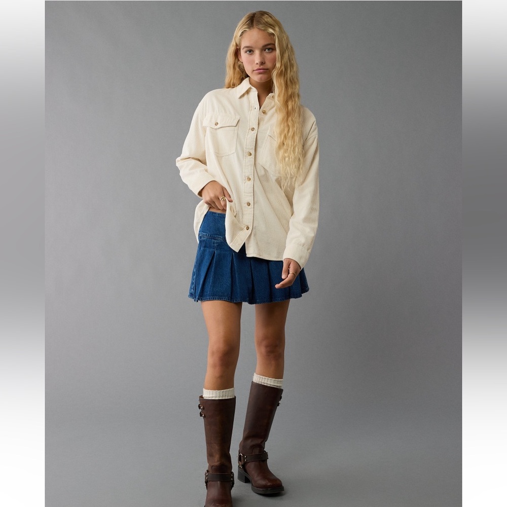 American Eagle Oversized Corduroy Shacket